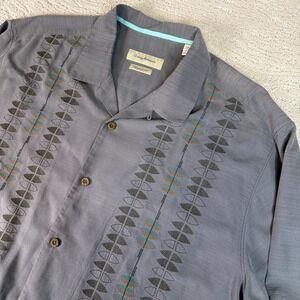Men's Tommy Bahama 2XL Silk Short Sleeve Resort Button Shirt‎ Beach